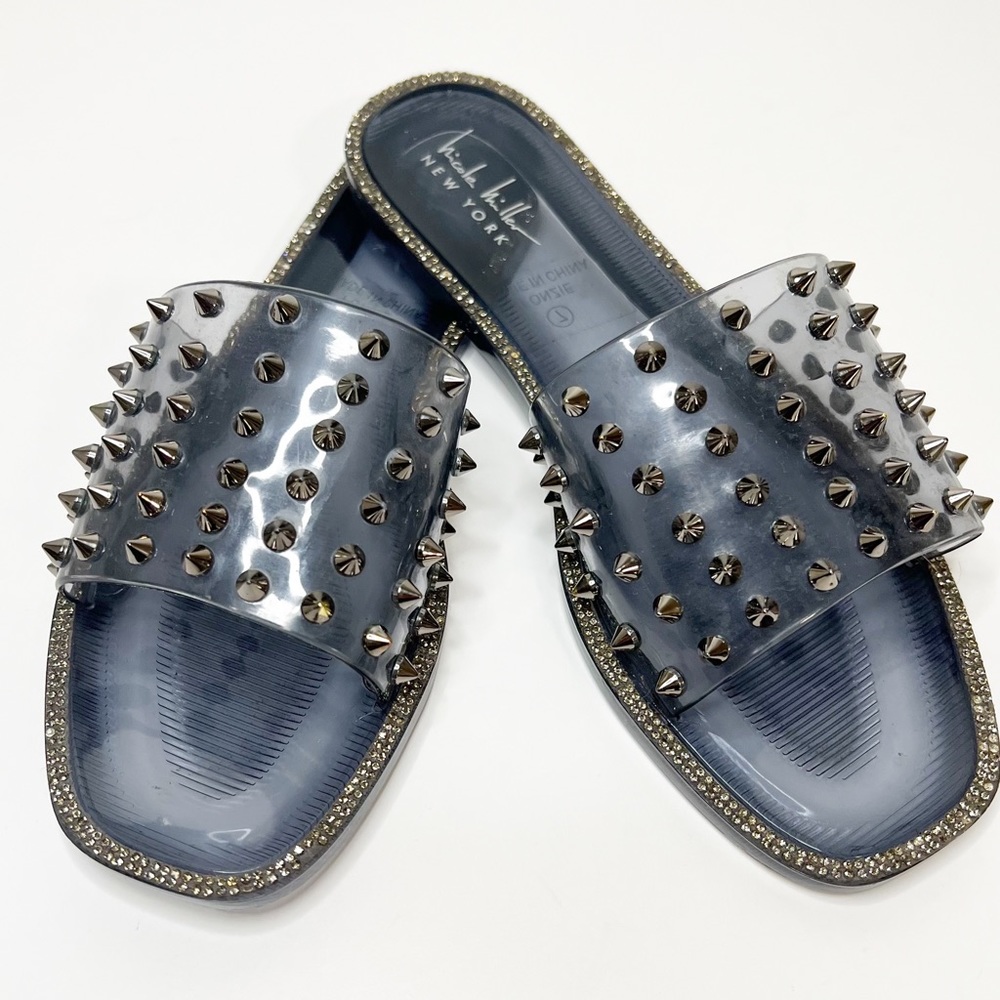 NEW Nicole Miller Fonzie Studded Slide